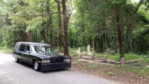 cadillac hearse with push bumper
