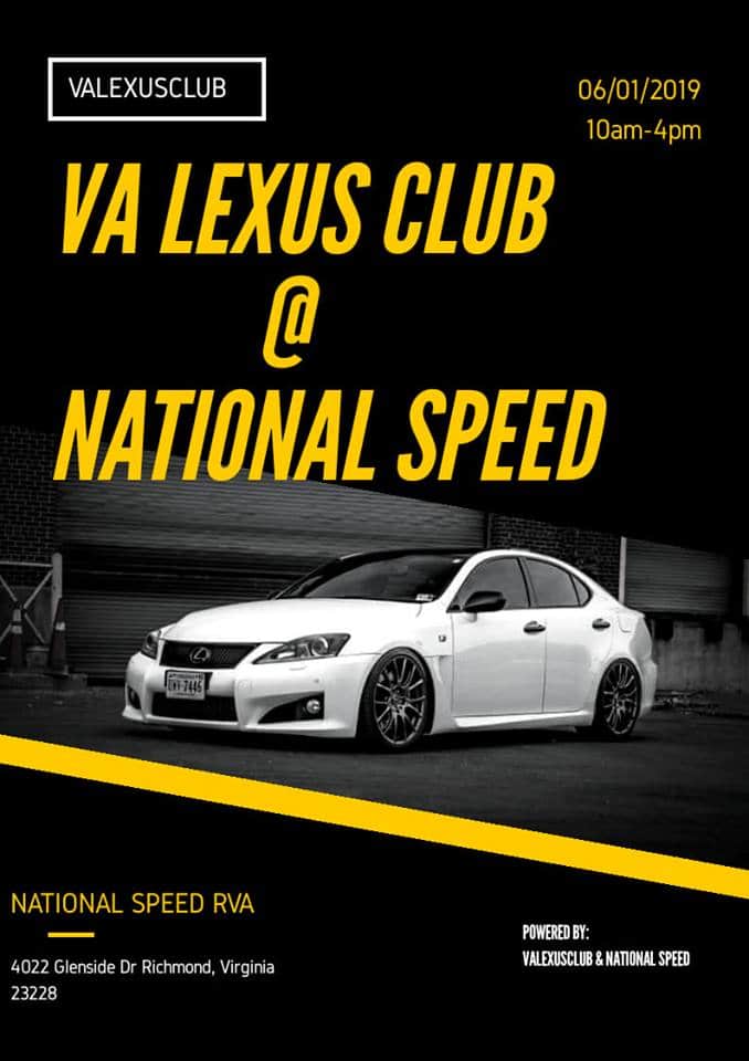 va lexus club at national speed
